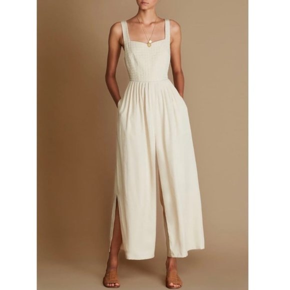 Anthropologie Pants - Sancia | Lucia Wide Leg Tencel Jumpsuit in Shell